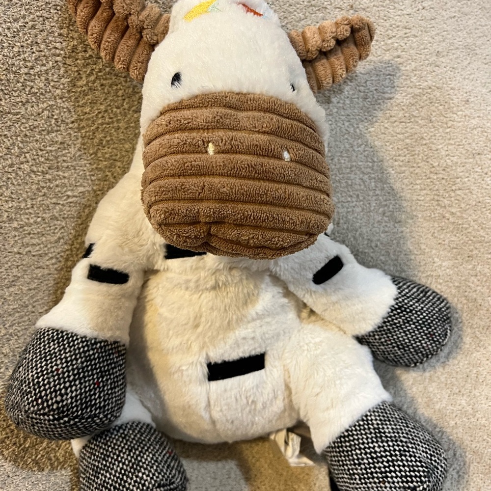 Levtex Baby Plush Zebra White Black Stuffed Animal Boho